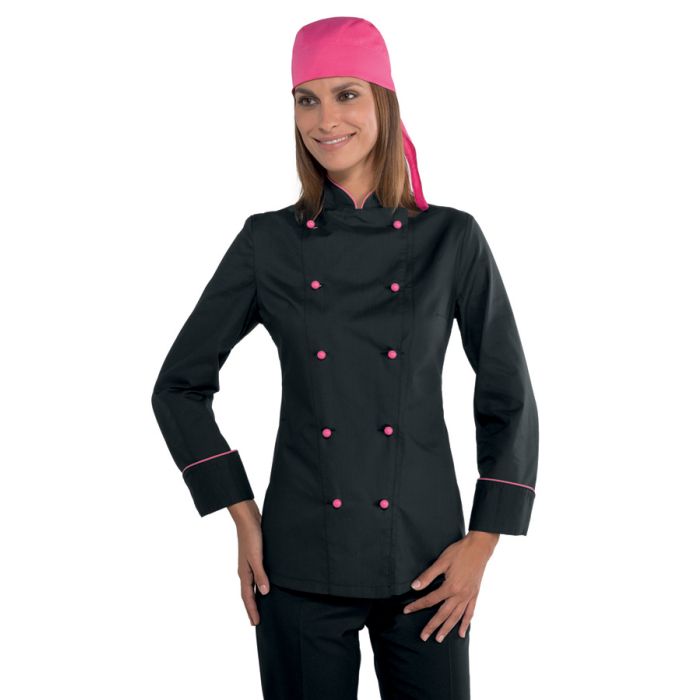 Giacca Lady Chef bottoni antipanico manica lunga