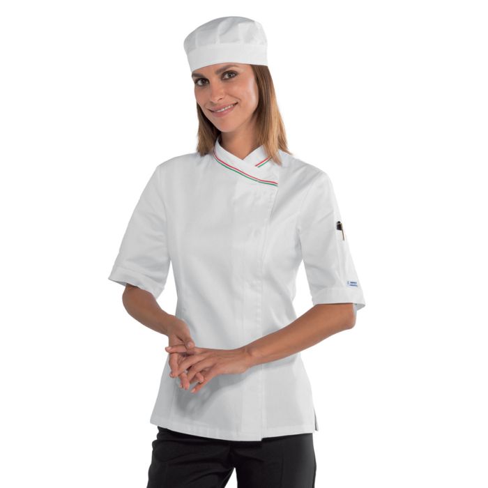 Giacca cuoco Lady m/m con chiusura clips