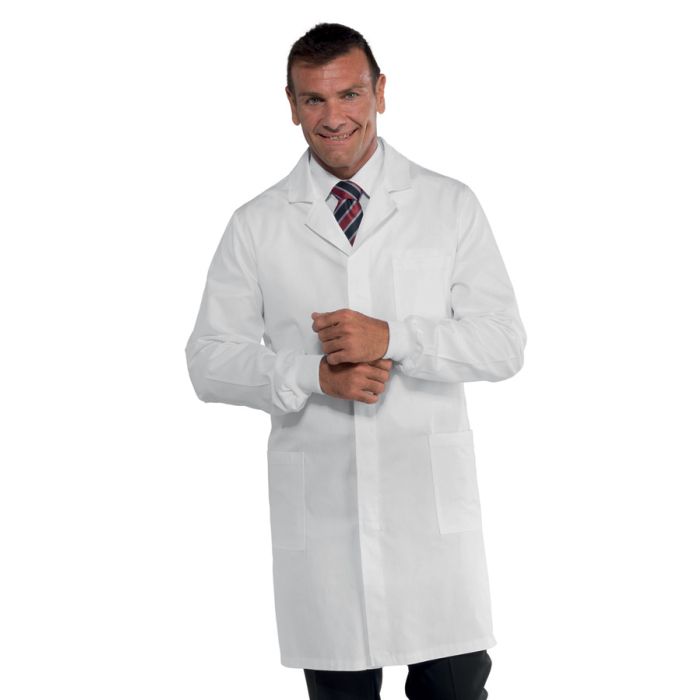 Camice medico uomo con polsi in maglia