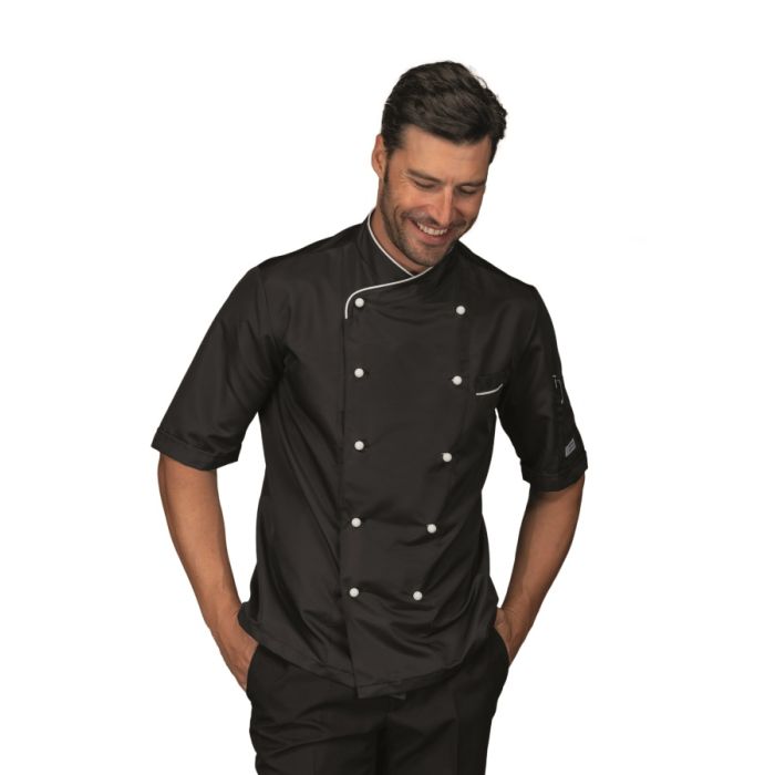 Giacca cuoco mezza manica California slim antimacchia