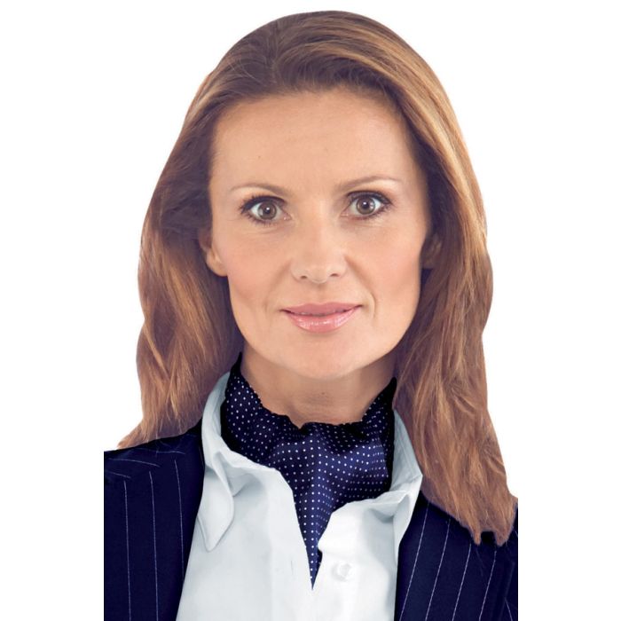 Ascot punto a spillo in seta