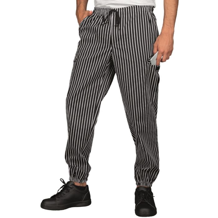 Pantawork con tasconi laterali ed elastico alla caviglia