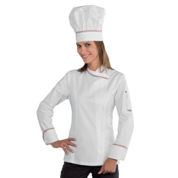 Giacca cuoco Lady chiusura clips