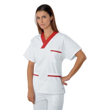 Casacca unisex collo a v con profilo largo