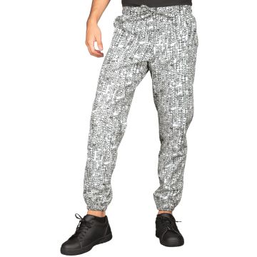 Pantaloni fantasia 100% cotone con elastico caviglia