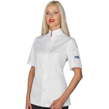 Giacca cuoco donna Boston antimacchia mezza manica