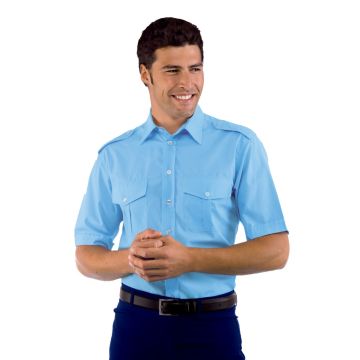 Camicia uomo pilota mezza manica